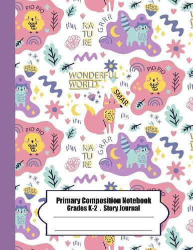 Primary Composition Notebook: Primary Composition Notebook Story Paper - 8.5x11 - Grades K-2: Animals lover School Specialty Handwriting Paper Dotted Middle Line (Kindergarten Composition Notebooks)