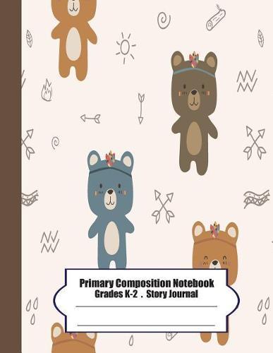 Primary Composition Notebook: Primary Composition Notebook Story Paper - 8.5x11 - Grades K-2: Cute Tropical Forest Bear School Specialty Handwriting Paper Dotted Middle Line (Kindergarten Composition Notebooks)