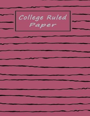 College Ruled Paper: 1 Subject Notebook Composition Book - Inky Maroon
