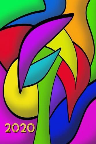 2020: Abstrakt Design Kalender - Wochenplaner - Zielsetzung - Zeitmanagement - Produktivitat - Terminplaner - Terminkalender - +10 Seiten Adressen + 12 Seiten Arbeitszeiten/Stundenzettel fur 1 Jahr +20 Seiten Punkteraster fur Notizen