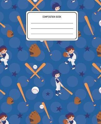Composition Book: Baseball Pattern Composition Book Letter Lined Wide Rule Notebook for Boys Kids Back to School Preschool Kindergarten and Elementary Grades K-2