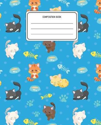 Composition Book: Cats Pattern Composition Book Lined Wide Rule Notebook for Boys Kids Back to School Preschool Kindergarten and Elementary Grades K-2