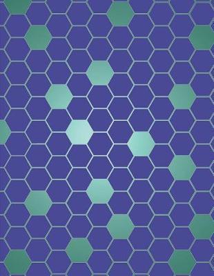 Large Hexagon Graph Paper Notebook: 1/2 Hex Grid + College Ruled