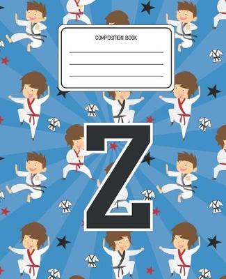 Composition Book Z: Martial Arts Pattern Composition Book Letter Z Personalized Lined Wide Rule Notebook for Boys Kids Back to School Preschool Kindergarten and Elementary Grades K-2