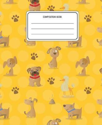Composition Book: Dogs Animal Pattern Composition Book Lined Wide Rule Notebook for Boys Kids Back to School Preschool Kindergarten and Elementary Grades K-2