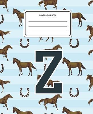 Composition Book Z: Horses Animal Pattern Composition Book Letter Z Personalized Lined Wide Rule Notebook for Boys Kids Back to School Preschool Kindergarten and Elementary Grades K-2