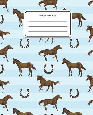 Composition Book: Horses Animal Pattern Composition Book Lined Wide Rule Notebook for Boys Kids Back to School Preschool Kindergarten and Elementary Grades K-2