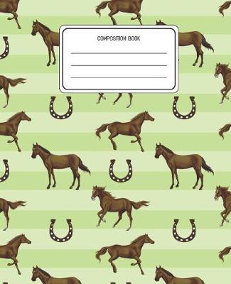 Composition Book: Horses Animal Pattern Composition Book Lined Wide Rule Notebook for Boys Kids Back to School Preschool Kindergarten and Elementary Grades K-2