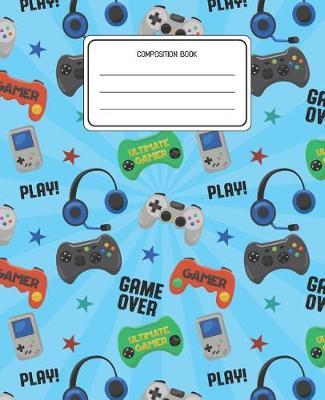 Composition Book: Video Games Pattern Composition Book Lined Wide Rule Notebook for Boys Kids Back to School Preschool Kindergarten and Elementary Grades K-2