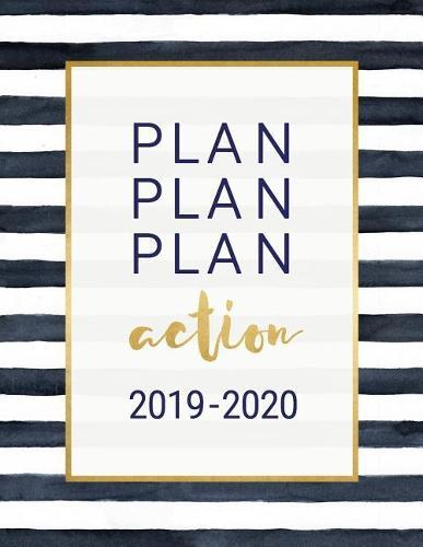 2019-2020: 18 Monate Terminplaner Kalender - Planer Organizer ab Juli 2019 bis Dezember 2020 mit To Do Listen, Notizen Seiten A4 - Jahresubersicht Monatsubersicht Wochenubersicht, gestreift abstrakt
