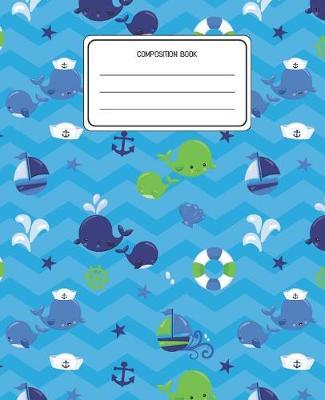 Composition Book: Whale Animal Pattern Composition Book Lined Wide Rule Notebook for Boys Kids Back to School Preschool Kindergarten and Elementary Grades K-2