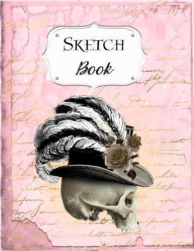 Sketch Book: Skull Sketchbook Scetchpad for Drawing or Doodling Notebook Pad for Creative Artists Pink Feathers