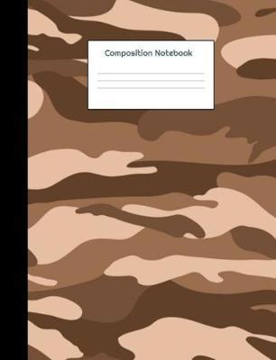 Composition Notebook: Brown Camouflage, Blank Wide Ruled Journal, Lined Workbook