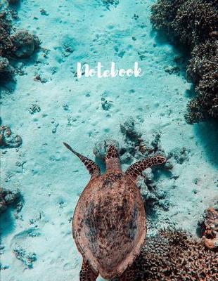 Notebook. Sea Turtle Cover. Composition Notebook. College Ruled. 8.5 x 11. 120 Pages.