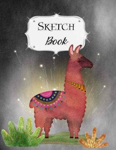 Sketch Book: Llama Sketchbook Scetchpad for Drawing or Doodling Notebook Pad for Creative Artists Black