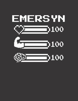 Emersyn: Pixel Retro Game 8 Bit Design Blank Composition Notebook College Ruled, Name Personalized for Girls & Women. Gaming Desk Stuff for Gamer Girls. Funny College & School Supplies. Back To School Gift. Birthday & Christmas Gift for Women.