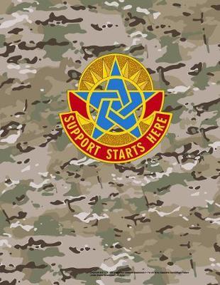 CASCOM 8.5  x 11  200 page lined notebook leaderbook in the US Army Objective Camouflage Pattern