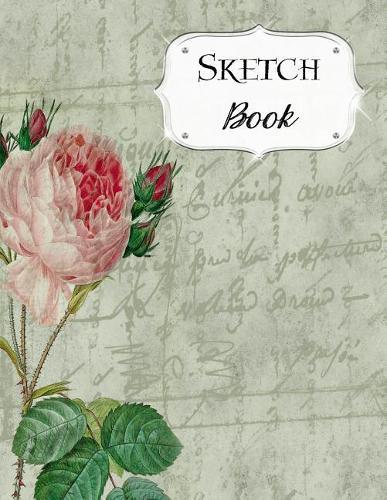 Sketch Book: Flower Sketchbook Scetchpad for Drawing or Doodling Notebook Pad for Creative Artists Green Pink Single Flower