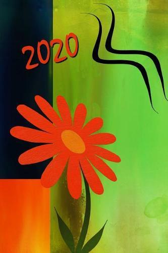 2020: Agenda semainier 2020 - Calendrier des semaines 2020 - Turquoise pointille - fleurs