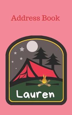 Lauren: Personalized Address Book for Girls who Love Camping and Summer Camp