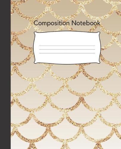 Composition Notebook: Mermaid Composition Notebook Glitter Design, Pink, 100 pages 7.5 x 9.25