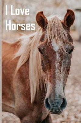 I Love Horses: Horse Gift for Girls Women Equestrian Journal Notebook Diary to write in Lined Pages with Pretty Horse Shoe Motif