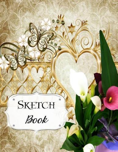 Sketch Book: Vintage - Sketchbook - Scetchpad for Drawing or Doodling - Notebook Pad for Creative Artists - Beige Butterfly Floral