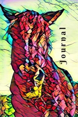 Colorful Purple Black Horse lover's Pretty Blank Lined Journal for daily thoughts Notebook