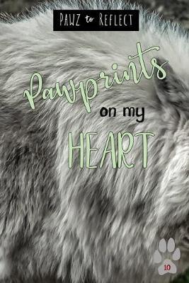 Pawprints On My Heart 10: Glossy Photo Cover Detail of Silvery Grey and White Fur, 6 x9  journal with 160 lined pages for Animal Lovers