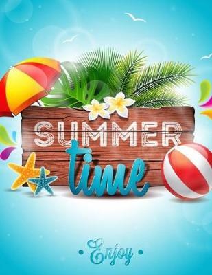 Blank Notebook: Cute Summer Paperback, Journal for girls, Guys, Women, Men and students of all ages. Perfect for writing in, Sketching. Doodling. Diary, Planner, Gratitude, Writing, Travel, Goal, Bullet Notebook