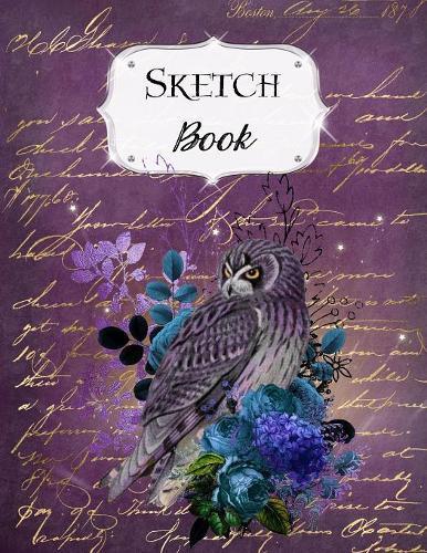 Sketch Book: Owl Sketchbook Scetchpad for Drawing or Doodling Notebook Pad for Creative Artists Purple #6
