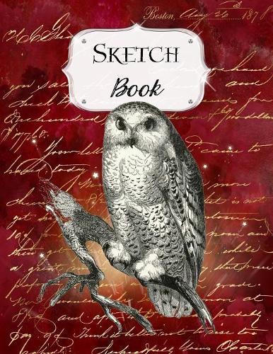 Sketch Book: Owl Sketchbook Scetchpad for Drawing or Doodling Notebook Pad for Creative Artists Red #7