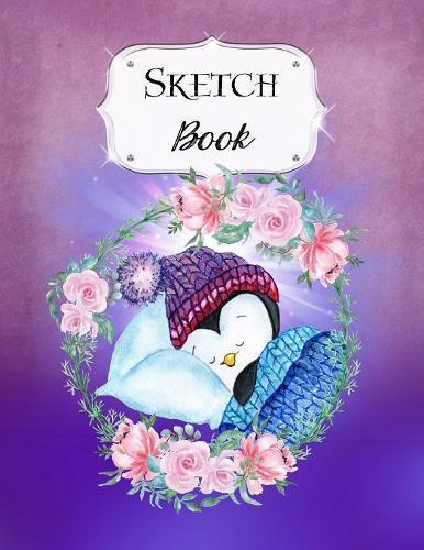 Sketch Book: Penguin Sketchbook Scetchpad for Drawing or Doodling Notebook Pad for Creative Artists Purple #2