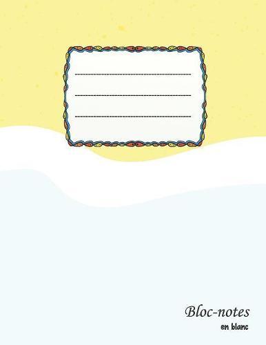 Bloc-notes en blanc: design de plage simple - format A4 - 112 pages - carnet de notes avec registre - idéal comme agenda, carnet de croquis, carnet de croquis, carnet à dessin ou à colorier vide