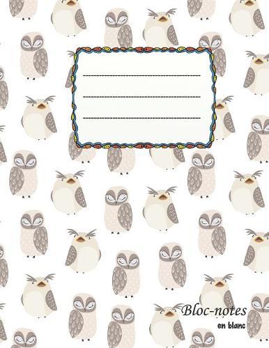 Bloc-notes en blanc: hiboux - design - format A4 - 112 pages - carnet de notes avec registre - idéal comme agenda, carnet de croquis, carnet de croquis, carnet à dessin ou à colorier vide