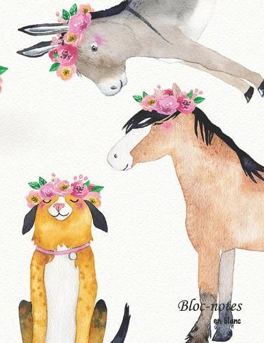 Bloc-notes en blanc: Mes amis les animaux - format A4 - 112 pages - carnet de notes avec registre - idéal comme agenda, carnet de croquis, carnet de croquis, carnet à dessin ou cahier à colorier vide