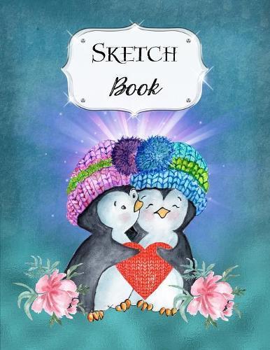Sketch Book: Penguin Sketchbook Scetchpad for Drawing or Doodling Notebook Pad for Creative Artists Blue #1
