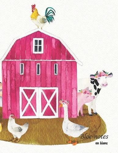 Bloc-notes en blanc: Bienvenue à la ferme - format A4 - 112 pages - carnet de notes avec registre - idéal comme agenda, carnet de croquis, carnet de croquis, carnet à dessin ou cahier à colorier vide