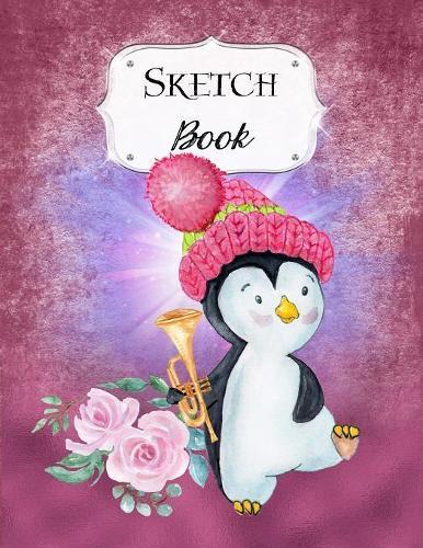 Sketch Book: Penguin Sketchbook Scetchpad for Drawing or Doodling Notebook Pad for Creative Artists Pink #4