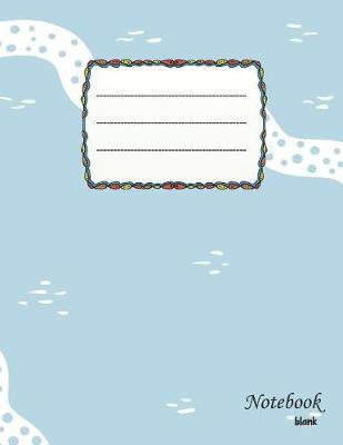 Notebook blank: wave design - A4 format - 112 pages - notebook with register - ideal as diary, sketchbook, sketchbook, drawing book or empty colouring book