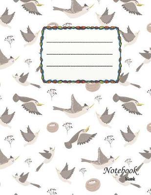 Notebook blank: Vogel-Design - A4 format - 112 pages - notebook with register - ideal as diary, sketchbook, sketchbook, drawing book or empty colouring book