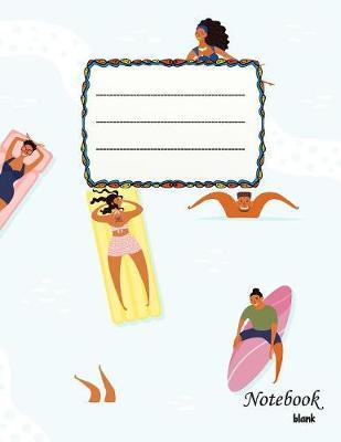 Notebook blank: Bathing fun design - A4 format - 112 pages - notebook with register - ideal as diary, sketchbook, sketchbook, drawing book or empty coloring book