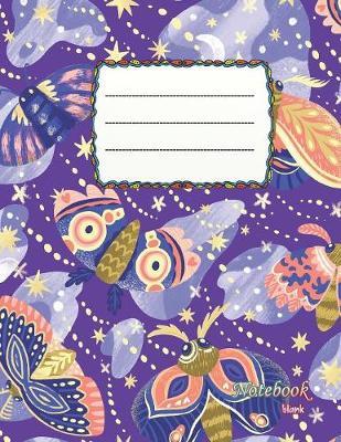 Notebook blank: sweet butterflies - A4 format - 112 pages - notebook with register - ideal as diary, sketchbook, sketchbook, drawing book or empty coloring book