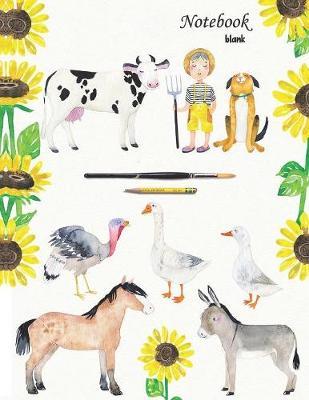 Notebook blank: farm - A4 format - 112 pages - notebook with register - ideal as diary, sketchbook, sketchbook, drawing book or empty colouring book