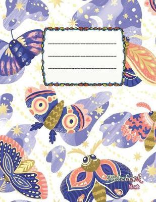 Notebook blank: Design Butterfly - Motte - A4 format - 112 pages - notebook with register - ideal as diary, sketchbook, sketchbook, drawing book or empty colouring book