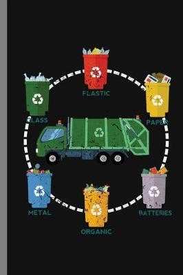 Plastic Glass Metal Organic Batteries Paper: Environmentalist Recycle Reuse Reduce Garbage Truck (6 x9 ) Dot Grid notebook Journal to write in