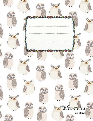 Bloc-notes en blanc: hiboux - design - format A4 - 112 pages - carnet de notes avec registre - idéal comme agenda, carnet de croquis, carnet de croquis, carnet à dessin ou à colorier vide