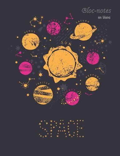 Bloc-notes en blanc: ESPACE - format A4 - 112 pages - carnet de notes avec registre - idéal comme agenda, carnet de croquis, carnet de croquis, carnet à dessin ou à colorier vide