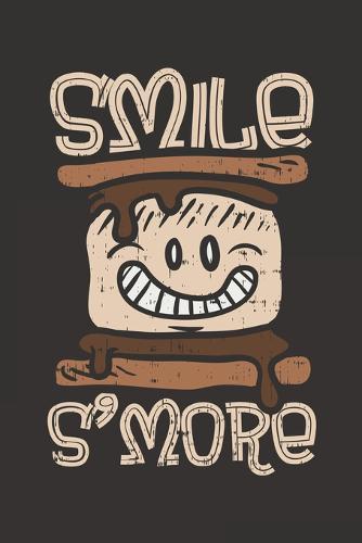 Smile S'more: Notebook 6x9 Dotgrid White Paper 118 Pages - Funny Camping