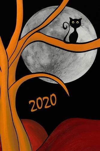 2020: Agenda - Planificateur Hebdomadaire et Mensuel - Agenda semainier 2020 - Calendrier des semaines 2020 - 20 pages Adresses - 12 pages releve de temps - pleine lune - Chat